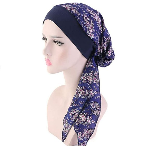 Yaman Visor hats for women Women‘s Casual Loose Print Chemo Beanie Cancer Headwear Turban Cap Polyester