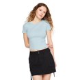 thumbnail image 1 of No Boundaries Women's Rib Baby Tee, 1 of 6