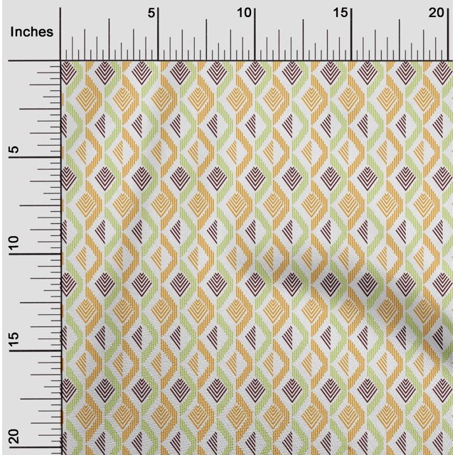 oneOone Cotton Poplin Fabric Diamond Geometric Print Sewing Fabric BTY 56 Inch Wide
