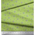 thumbnail image 2 of Soimoi Green polyester Crepe Fabric Leaves & Lotus Floral Print Fabric by Yard 42 Inch Wide, 2 of 5