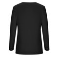 thumbnail image 4 of Besolor 2024 Chemise à Manches Longues pour Femmes, Tunique Décontractée de Printemps et d'Automne, Haut Croisé Froncé à l'Avant, Blouse à Col Ras du Cou, T-Shirts, 4 of 5