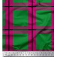 thumbnail image 1 of Soimoi Georgette Viscose Fabric Check Check Print Sewing Fabric Yard 42 Inch Wide, 1 of 5