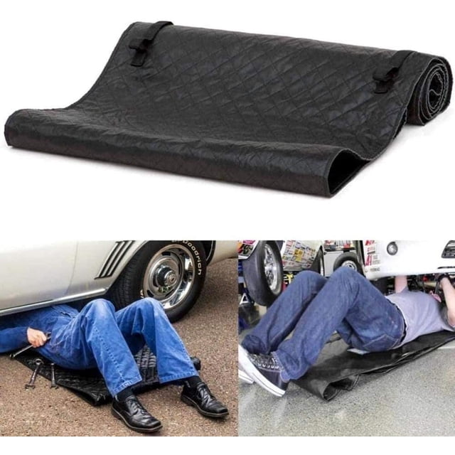 Tapis pour Mécanicien Professionnel 68x147 cm (27"x58 Pouces), Tapis Roulant Robuste à Profil Bas avec Conception Multi-Positions pour la Réparation et l'Entretien Automobile