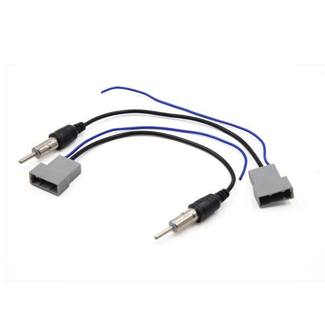 Unique Bargains 2 Pcs Black Blue FM Radio Stereo Connector Antenna Adapter Cable for Nissan