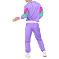 thumbnail image 4 of Fortune 90s Hip Hop Tracksuit, Patchwork Long Sleeve Coat Long Pants for Women, 4 of 6