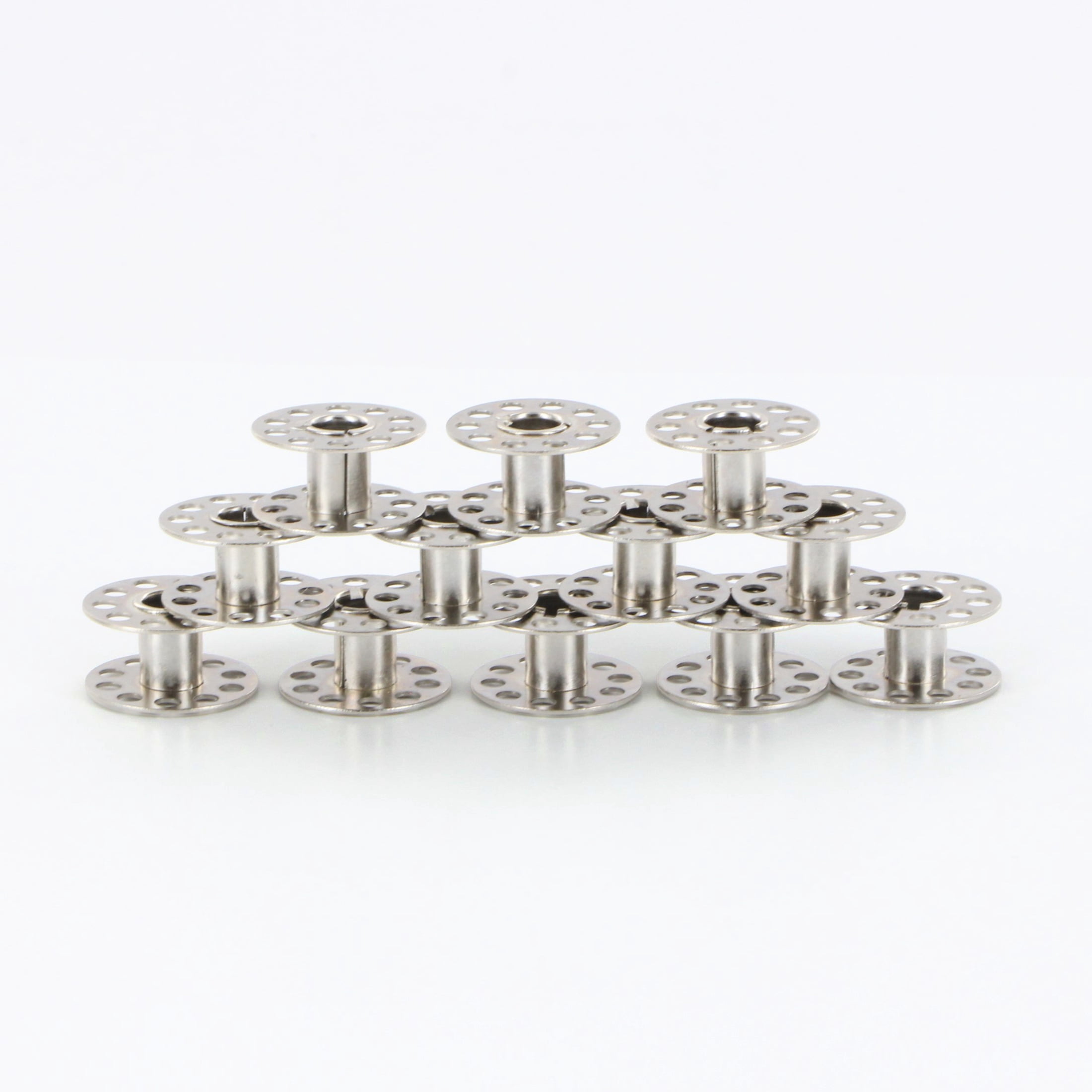 UNIQUE CREATIV 10-Holes Japanese Machine Metal Bobbins, 12 pcs