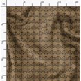 thumbnail image 2 of Soimoi Brown Poly Georgette Fabric Fleur_de_lis Damask Printed Fabric 1 Yard 42 Inch Wide, 2 of 6