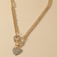 thumbnail image 4 of XZNGL New Fashion Lovers Heart-Shaped Love Necklace Clavicle Chain Holiday Gift, 4 of 9