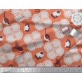thumbnail image 3 of Soimoi Modal Satin Fabric Floral & Cat Animal Printed Craft Fabric by The Yard 42 Inch Wide, 3 of 3
