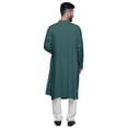 thumbnail image 2 of Atasi Kurta Long pour Hommes Col Mandarin Uni Drapé Vêtements, 2 of 7
