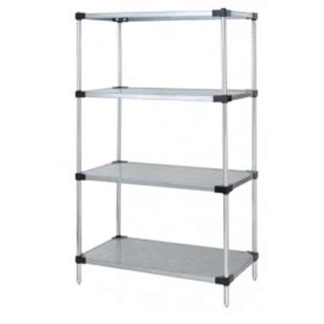 4-Shelf, Galvanized Steel Solid Shelving Unit - 18 x 24 x 86 in.