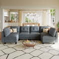 thumbnail image 1 of LLappuil Modular Sectional Sofa, 6 Seat Modular Sectional Sofa with Storage, Velvet Waterproof Anti-Scratch Sofa for Living Room, 1 of 8