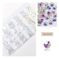 thumbnail image 2 of Nail Rhinestones Flat-Bottom Multi-faceted Sides DIY Handcraft Excellent Gloss Manicure Crystal Different Styles Mobile Phone Transparent AB, 2 of 6