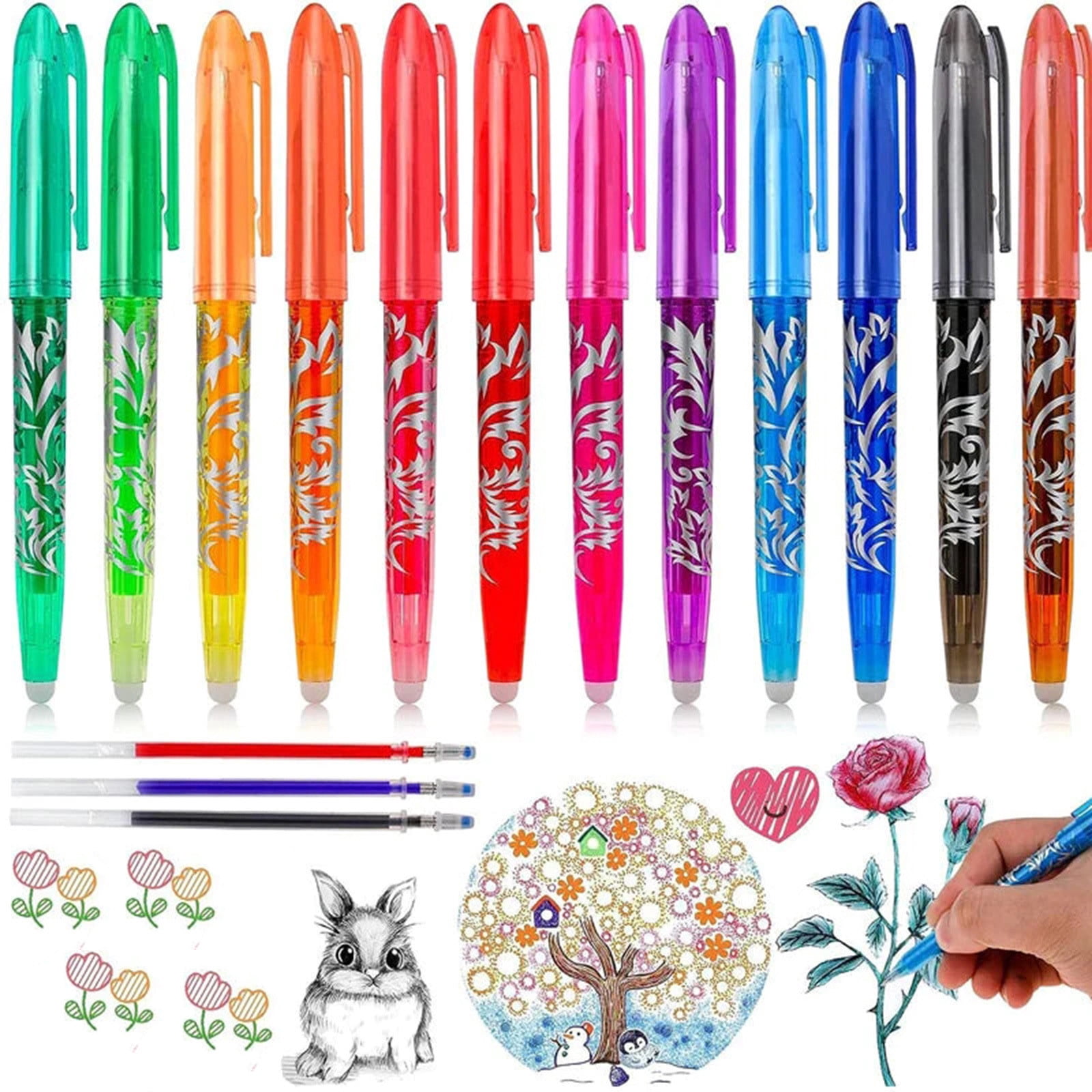 Meitianfacai Erasable Ballpoint Pen Color Erasable Neutrals Pen Black Erasable Pen Painting Pen 20ml