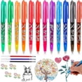 thumbnail image 1 of Vrorvz Erasable Ballpoint Pen with Thermo Sensitive Gel Ink Pack of 15 Writing Fine Point 0.5mm Assorted Colors Plastic Case Easy Grip for Kids Office School Supplies Non Bleeding, 1 of 4