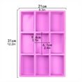 thumbnail image 3 of 9 Hole Rectangular Connected Silica Gel Cake Mould Silica Gel Baking Tool Safe For Use In Ovens Microwaves Dishwashers Refrigerators Etc., 3 of 8
