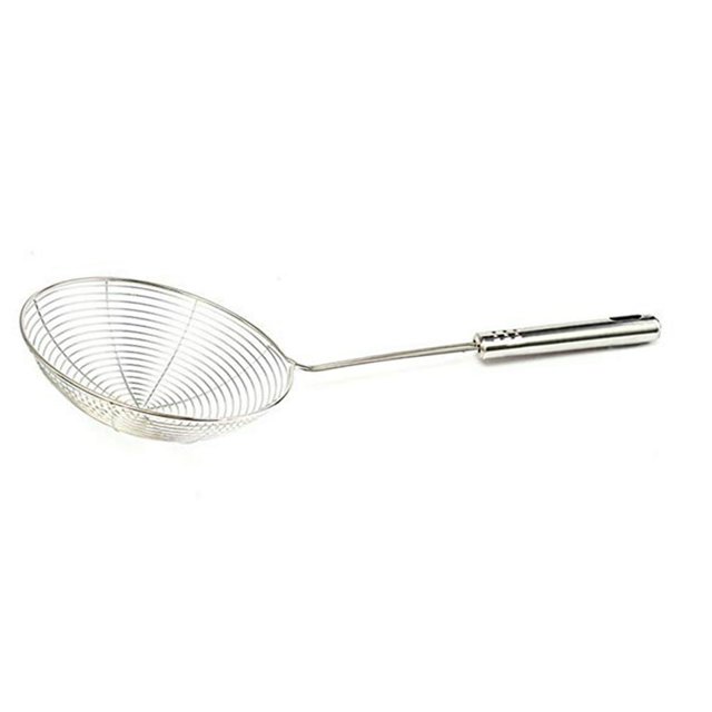 Acier Inoxydable Longue Poignée Maille Tamis Draineur Tamis Passable Cuillère Outil de Cuisine