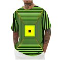 thumbnail image 2 of Shorts pour Hommes Mode Décontractée Imprimé Sports Manches Courtes Col Rond Blouses Chemises Chemises pour Hommes, 2 of 5