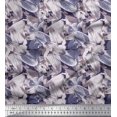 thumbnail image 1 of Soimoi Purple Silk Fabric Brush Stroke Abstract Printed Fabric 1 Yard 42 Inch Wide, 1 of 3