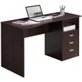 thumbnail image 3 of Scranton & Co 3-Drawer Wood Computer Desk with Shelf in Espresso/Wenge, 3 of 9
