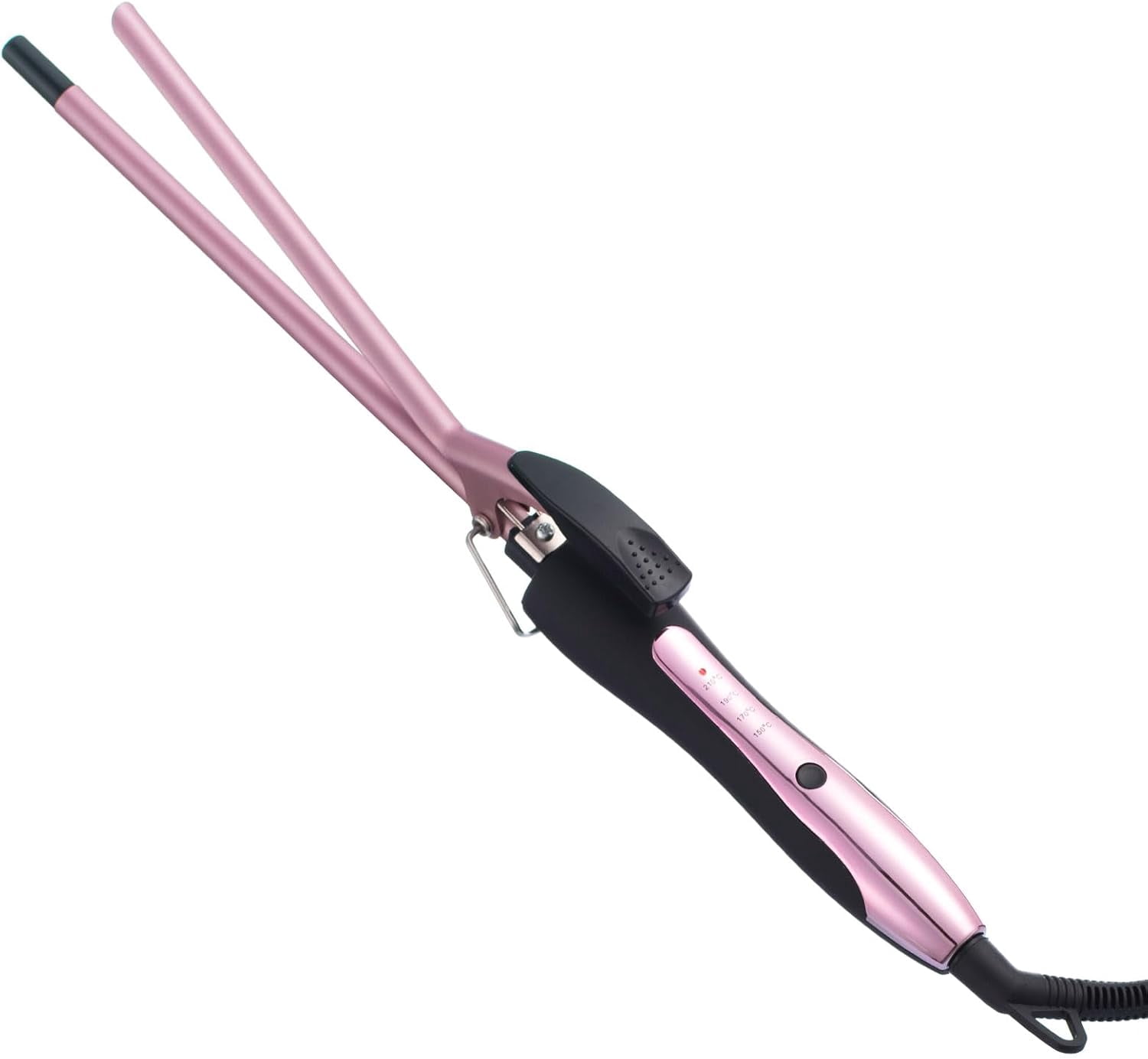 Small Curling Iron 3/8 Inch Barrel, Thin Curling Wand for Short & Long Hair, 9mm Curling Iron Tourmaline Ceramic Barrel Small Tongs with Adjustable Temperature
