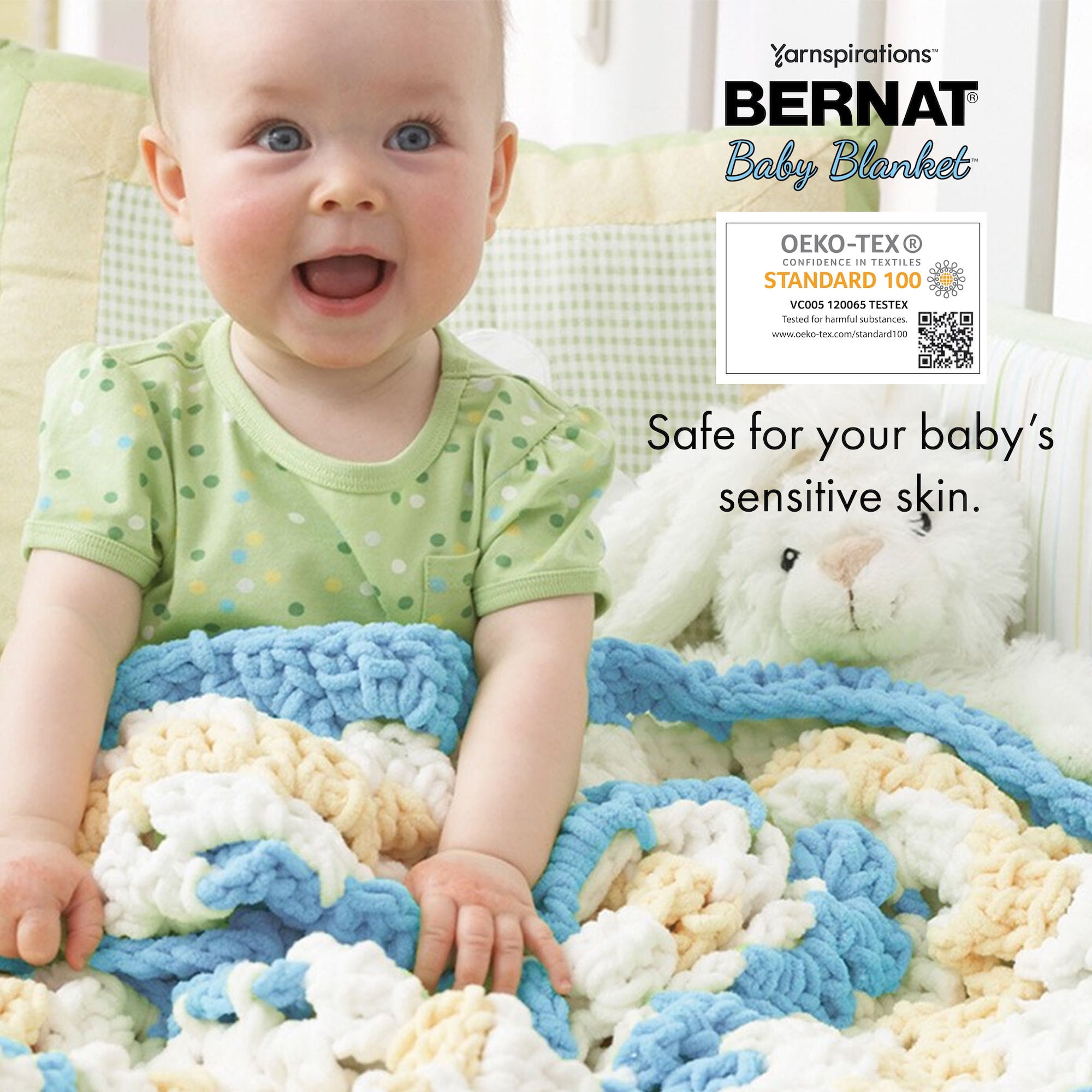 "Bernat® Fil Baby Cover™, Polyester #6 Super Volumineux, 10,5oz/300g, 220 Yards"