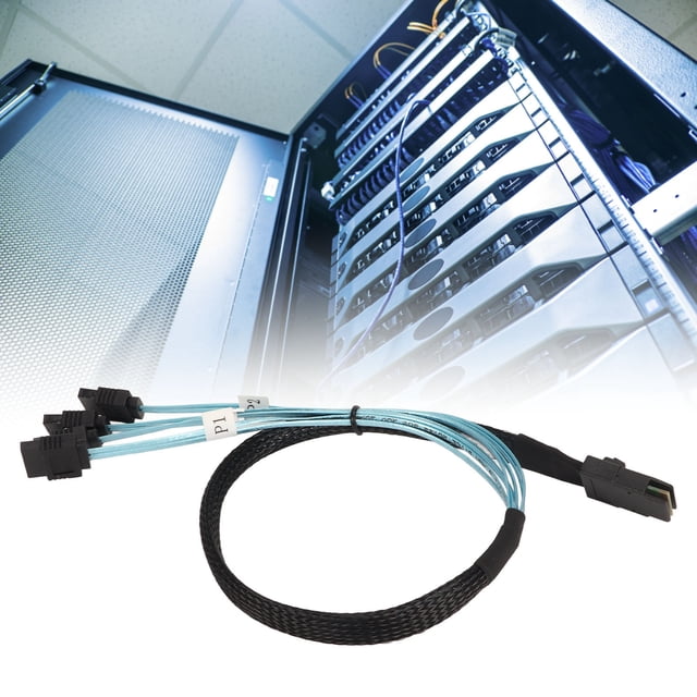 Mini To 4 Cable, Server Computer Laufwerk Array Datenkabel, Mini SFF 8087 Auf 4SATA 7Pin Gerader Anschluss.