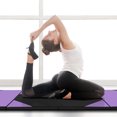 thumbnail image 2 of Gymax 10' x 4' x 2'' 4-Panel Folding Gymnastics Exercise Mat w/ Loop Fasteners Purple & Black, 2 of 10