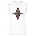 thumbnail image 4 of Birdeem Fashion Women Printing Round-Neck Sleeveless Block Shirts Tunic Tee Tops, 4 of 4