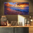 thumbnail image 1 of Belles Vagues sous Ciel Nuageux - Impression sur Toile, 1 of 3