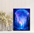 thumbnail image 2 of Toile Murale Lune et Forêt Cosmiques 15,75 X 11,81 Pouces, 2 of 8