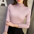 thumbnail image 3 of Pull à Manches Longues pour Femmes en Tricot Fin Automne Hiver Pull à Manches Longues, 3 of 5