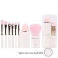 thumbnail image 1 of Aursykel Mini Portable Retractable Makeup Brush Set 8pcs Includes Blush Brush and Eye Shadow Brush Quality Brush Kit for Daily Applications Easy to Use and Stick Powder for Natural Look, 1 of 1