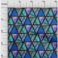 thumbnail image 2 of oneOone Polyester Spandex Blue Fabric Geometric Tropical Texture Sewing Craft Projects Fabric Prints By Yard 56 Inch Wide, 2 of 4