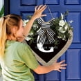 thumbnail image 3 of Door Hanging Decoration for Front Door - Heart Shaped Sign with Last Name Initials Farmhouse Wreath for Exterior 26 Letters Spring Seasonal Outdoor Home, 3 of 4