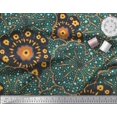 thumbnail image 3 of Soimoi Moss Georgette Fabric Mosaic Flower Printed Fabric 1 Yard 42 Inch Wide, 3 of 3