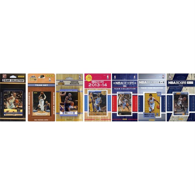NBA Denver Nuggets 7 Different Licensed Trading Card Team Sets