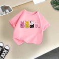 thumbnail image 5 of PMVFHDE T-Shirts d'Été pour Filles, T-Shirt Mignon à Motif pour Fille, Col Rond, Manches Courtes, T-Shirt Décontracté d'Été Rose, 8-9 Ans, 5 of 5