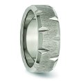 thumbnail image 4 of Bague en Titane Bord Biseauté 8mm Bande Brossée Taille 9.5, 4 of 6