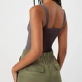 thumbnail image 5 of Timegard Going out Tank Top for Women Ruched V Neck Slim Comfy Knit Tee Sleeveless Top Solid Color, 5 of 5