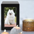 thumbnail image 1 of Personalized MDF Pet Memorial Urn with Photo Frame – Cremation Keepsake Box for Dogs, Holds 30 Cubic Inches Ashes (Durable, Easy-Access Pet Loss Condolence Gift) Black, 1 of 8
