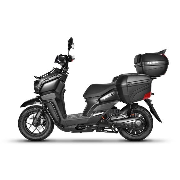 EMMO NOK Ebike - Electric Scooter - Moped - 84V20Ah SLA - QS Motor - Huge Cargo Space - Black
