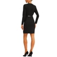 thumbnail image 3 of INSPIRE CHIC Robe de Bureau Élégante pour Femme à Encolure Cœur, Robe Crayon Moulante Ceinturée S Noir, 3 of 6