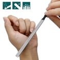 thumbnail image 2 of Stainless Steel Nail File - 7” Length, 4 Textured Surfaces, for Fingernails/Toenails, Coarse/Fine, Durable, Portable, Ideal for Manicure/Pedicure, Black Handle, 2 of 3