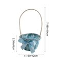 thumbnail image 3 of Easter Mini Decorative Hand-helds Flower Basket Woven Circular Flower Basket Simulation Flower Plants Micros Landscapes Woven Storage Basket, 3 of 6