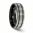 thumbnail image 4 of Edward Mirell Black Ti Grooves and Textured Lines 7mm Band Size 7, 4 of 4