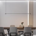 thumbnail image 2 of Linear Pendant Light Modern Matte Black LED Hanging Light for Kitchen Island, Horizontal 100cm, 2 of 8