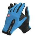 thumbnail image 1 of Men Women Windproof Zipper Touch Screen Gloves Ski Snow Motorcycle Warm Mittens, 1 of 8