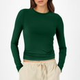 thumbnail image 2 of T-Shirts pour Femmes 2025, T-Shirts Femmes, Hauts Ajustés pour Femmes Longs T-Shirts à Manches Longues pour Femmes Cold Gear Manches Col Rond Court Superposition T-Shirts à Manches Longues pour Femmes Haut Tee-Shirt Basique T-Shirts Femme, 2 of 6