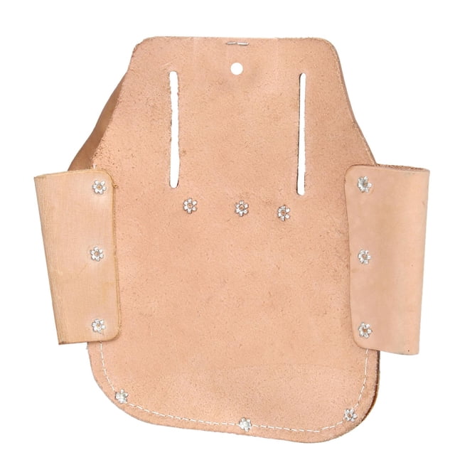 MECHTOOLS Pochette d'Outils d'Entretien à 6 Poches en Cuir Pleine Fleur Couleur Beige Naturel avec une Poche Profonde Moulée Principale, Deux Poches d'Outils Moulées à l'Avant, Deux Supports de Tournevis Effilés, rivets Métalliques et Surpiqûres Blanches, Convient aux Ceintures jusqu'à 2-3/4 Pouces de Large, Idéal pour Organiser les Outils pour Entrepreneurs et Chantiers.